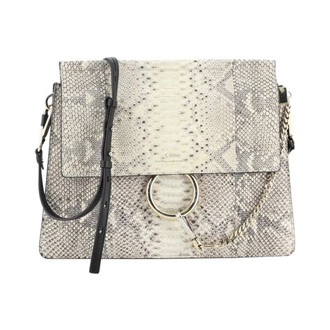 chloe faye medium suede and leather shoulder bag|chloe faye python bag.